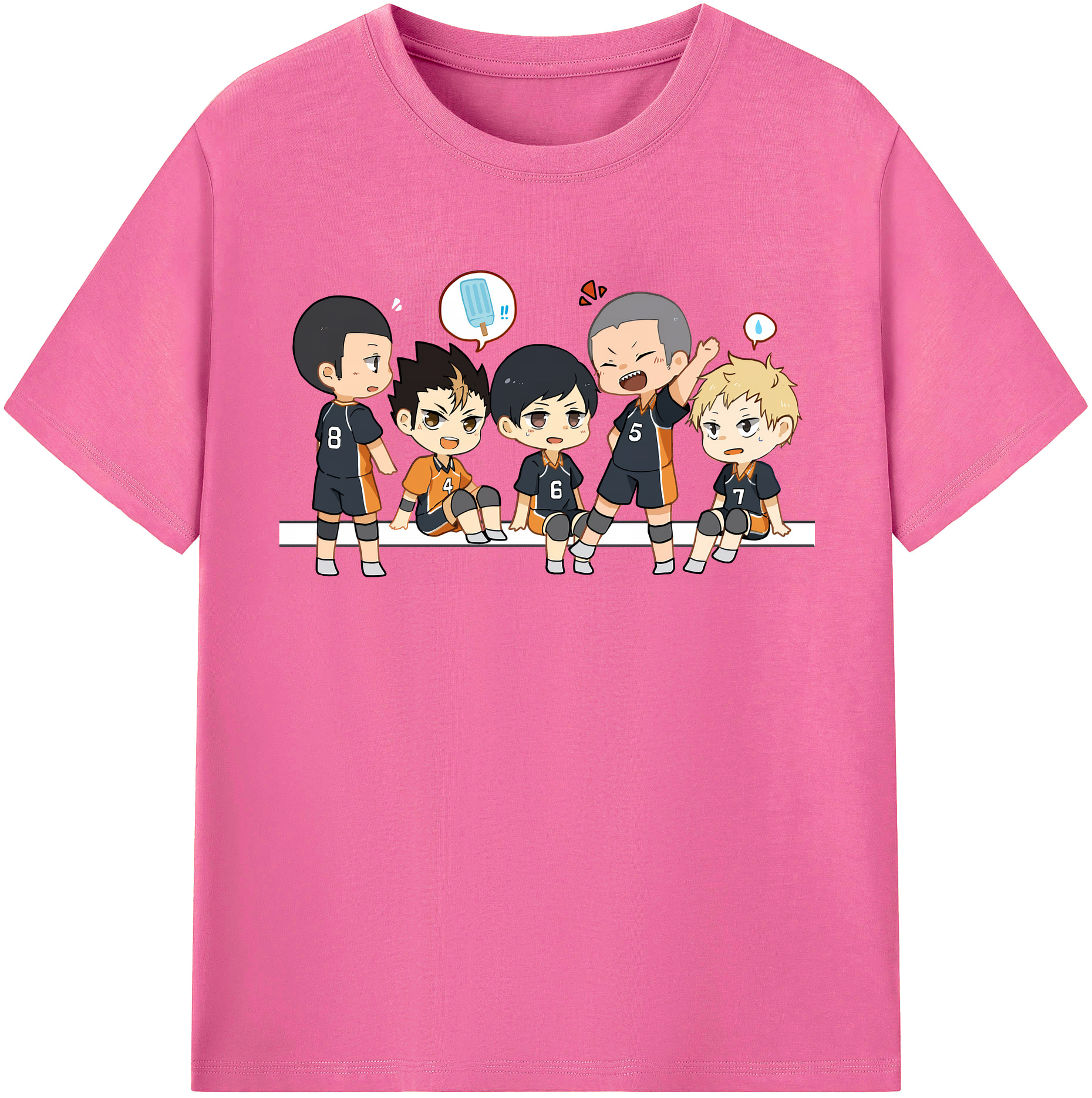 （画像用） ハイキュー!! Haikyu!! レディースカジュアルプリントTシャツ（綿100％）